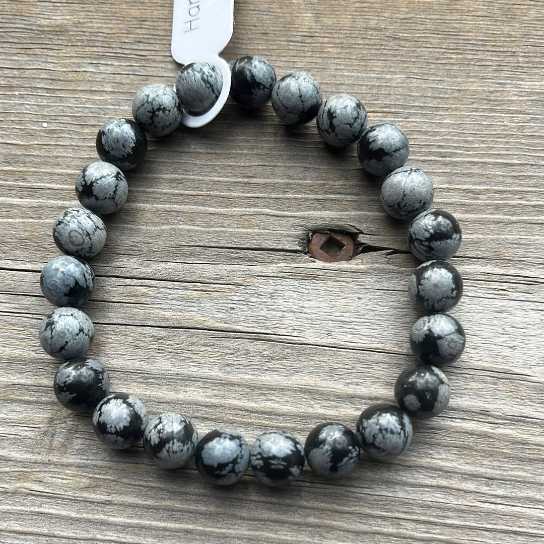 Obsidian Crystal Bracelet -7.5”