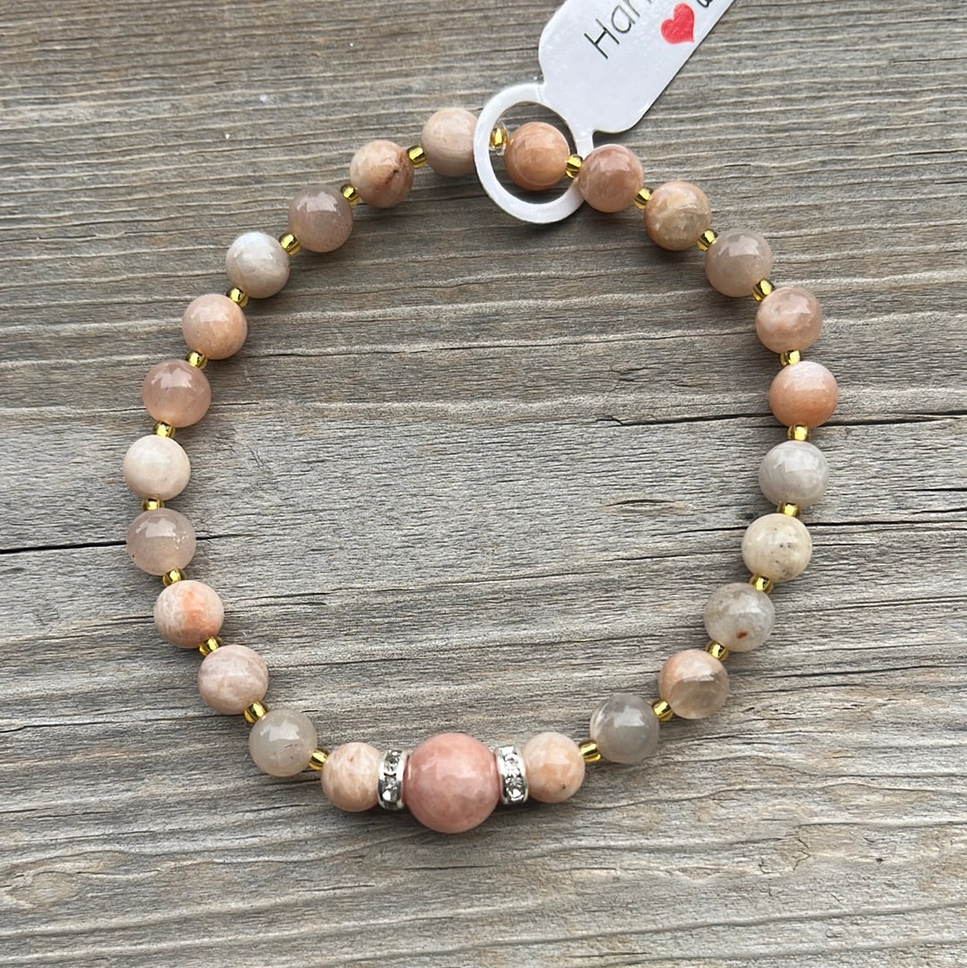 Sunstone Crystal Bracelet - 7”