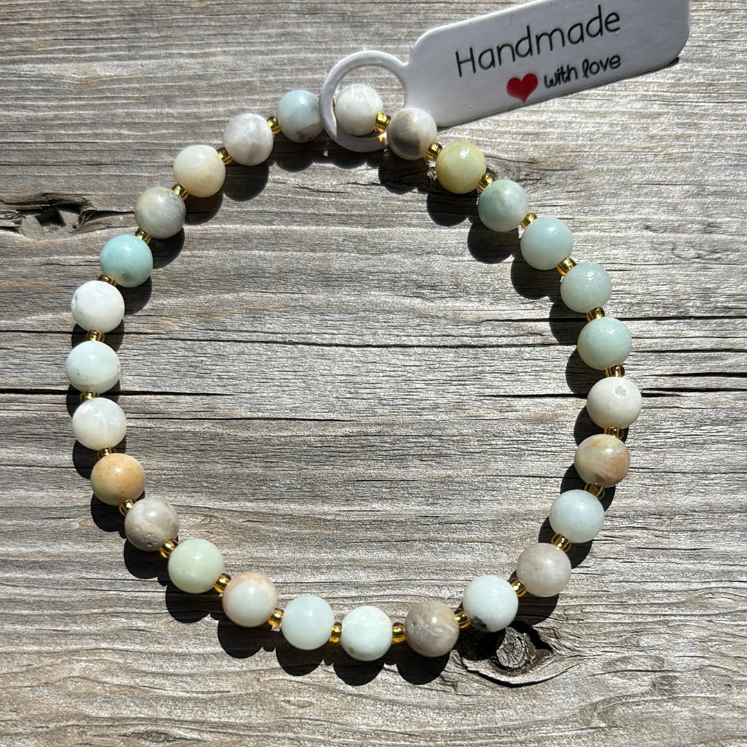 Amazonite crystal bracelet - 7.5”