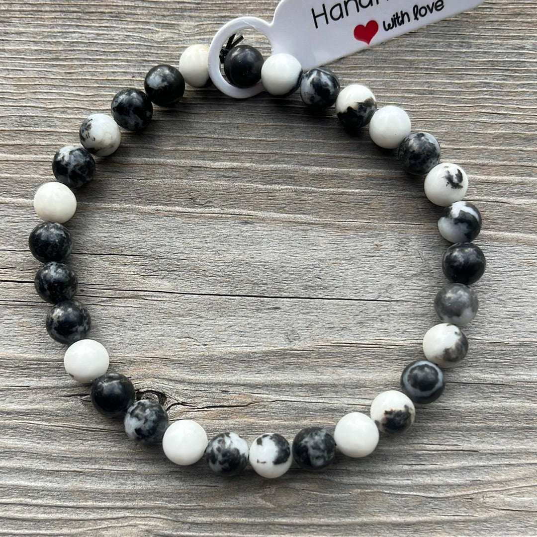 Zebra Jasper Crystal Bracelet-7.5”