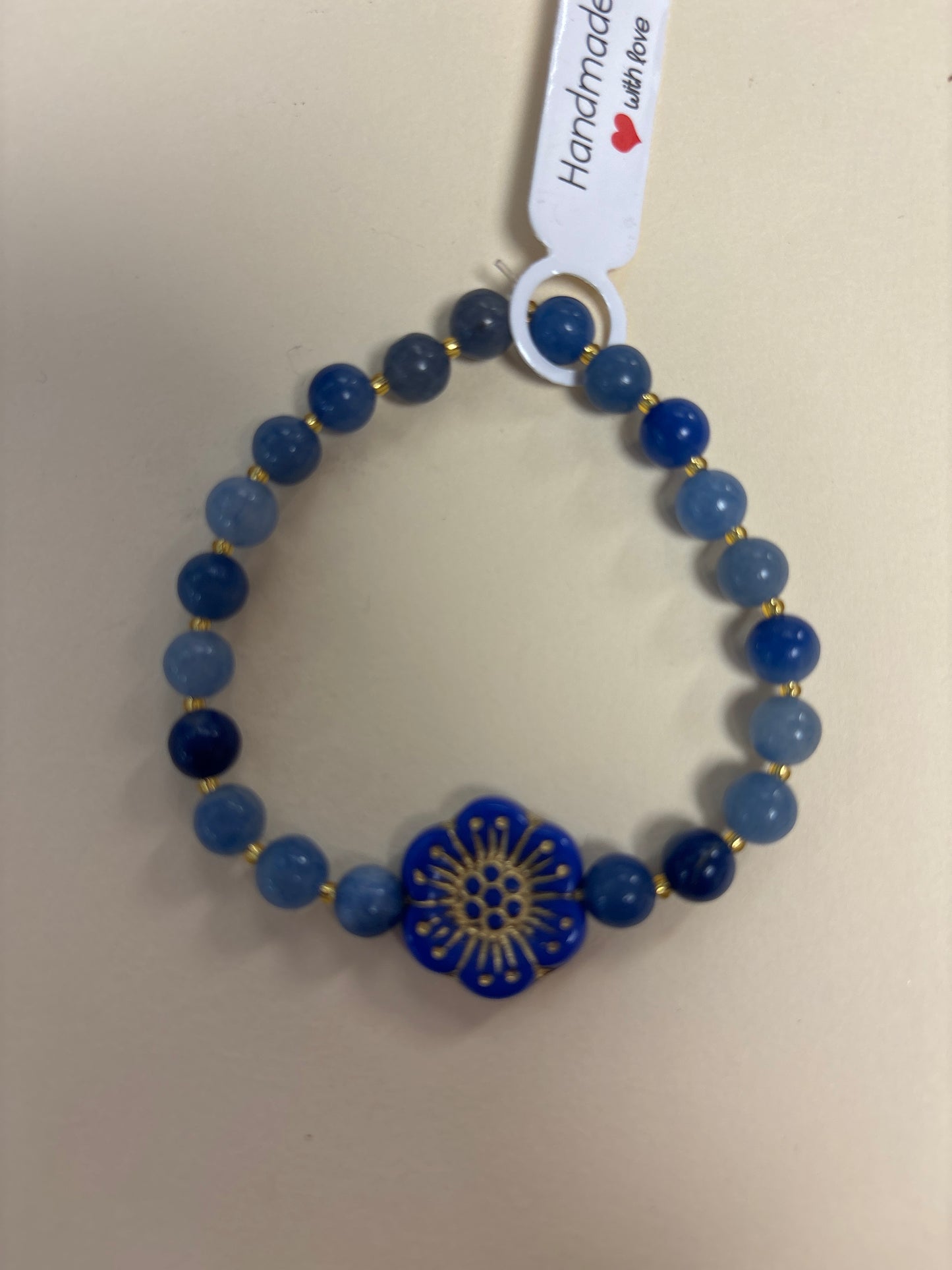 Blue aventurine crystal bracelet - 7”