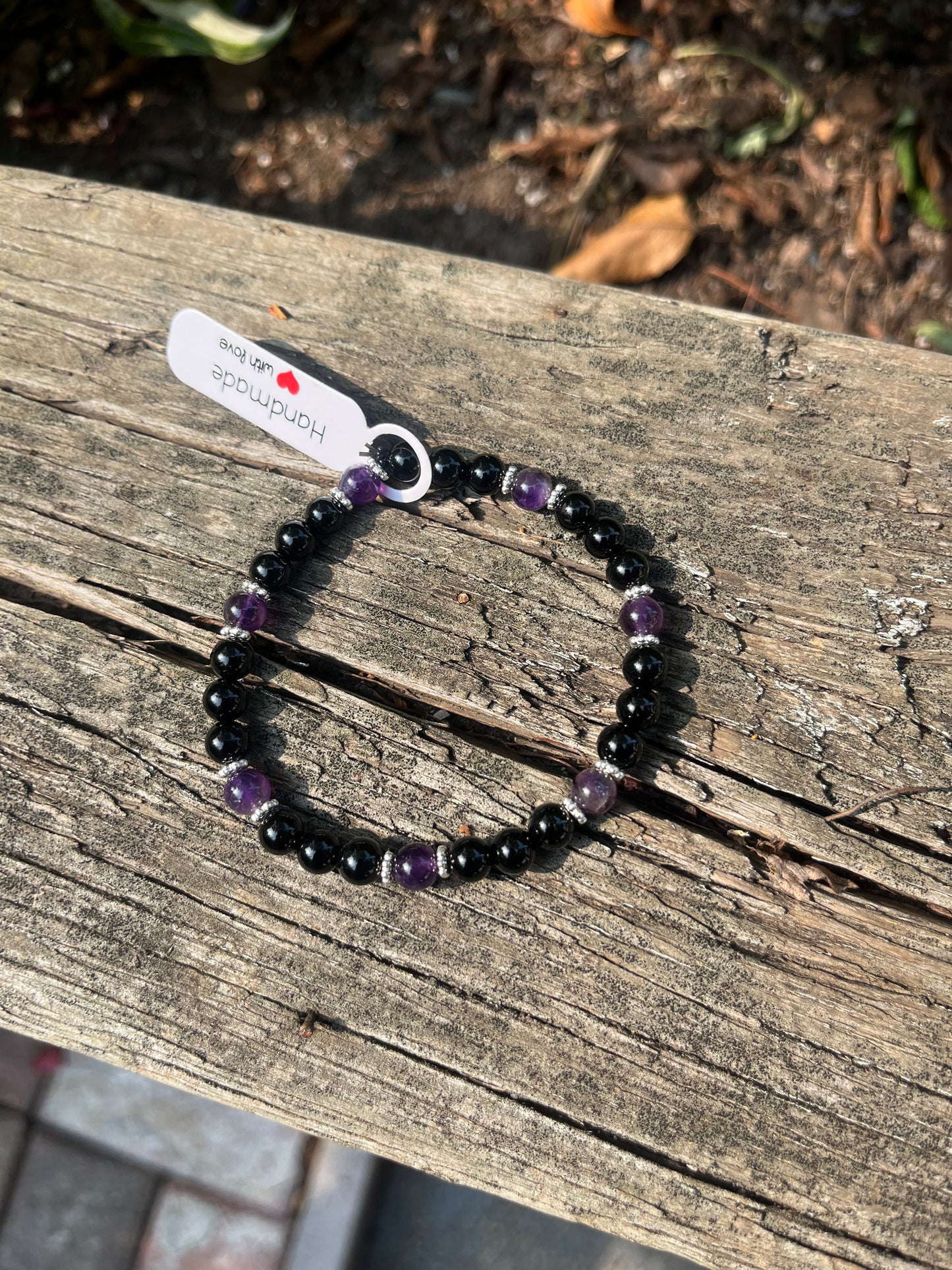 Amethyst and Agate Crystal Bracelet - 71/4”