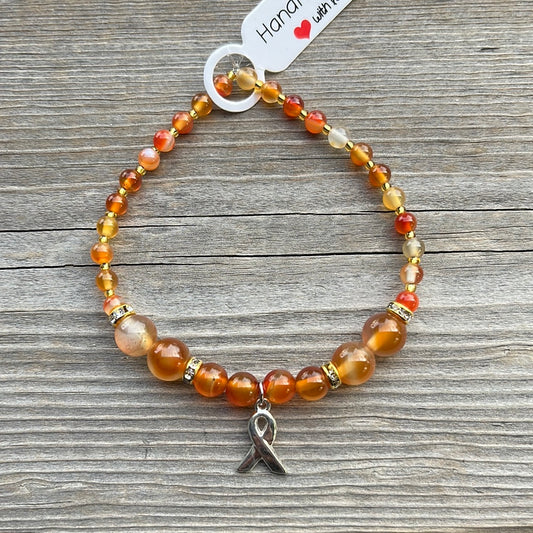 Carnelian Crystal Bracelet - 7” cancer