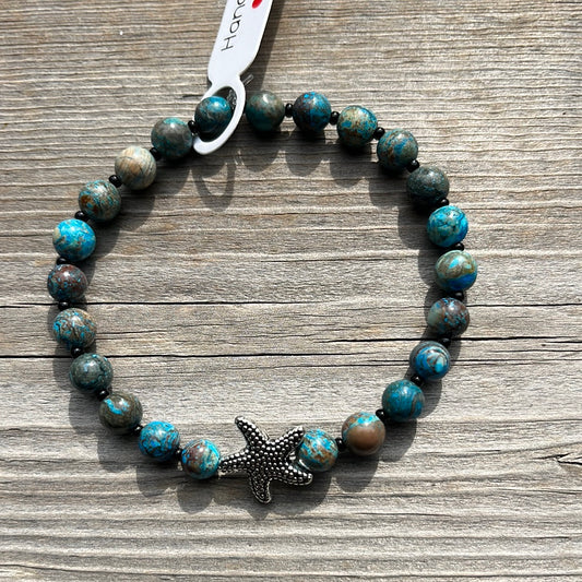 Chrysocolia Crystal Bracelet - 7” starfish