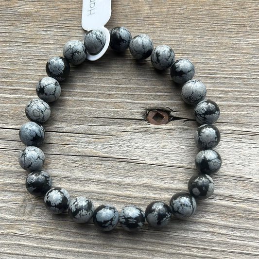 Obsidian Crystal Bracelet -7.5”