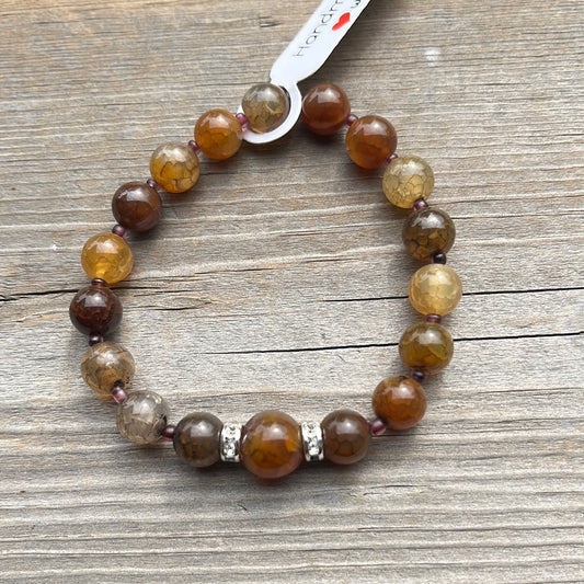 Agate Crystal Bracelet - 7”