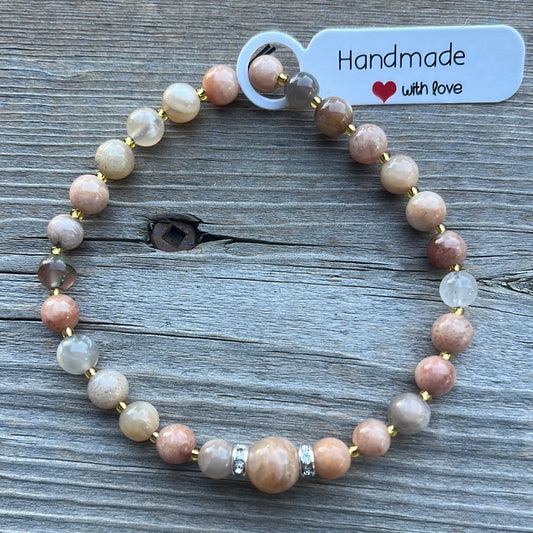 Sunstone Crystal Bracelet - 7.5”
