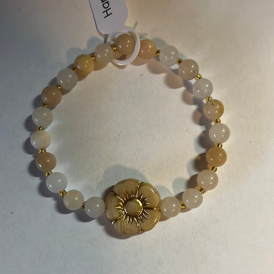 Pink Opal crystal bracelet - 7”.