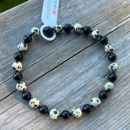 Dalmatian Jasper and agate - 7.5