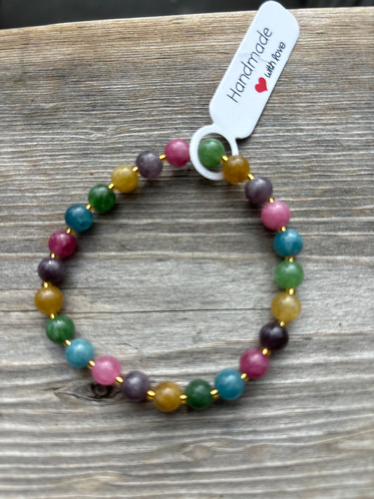 Tourmaline crystal bracelet - 6.5”