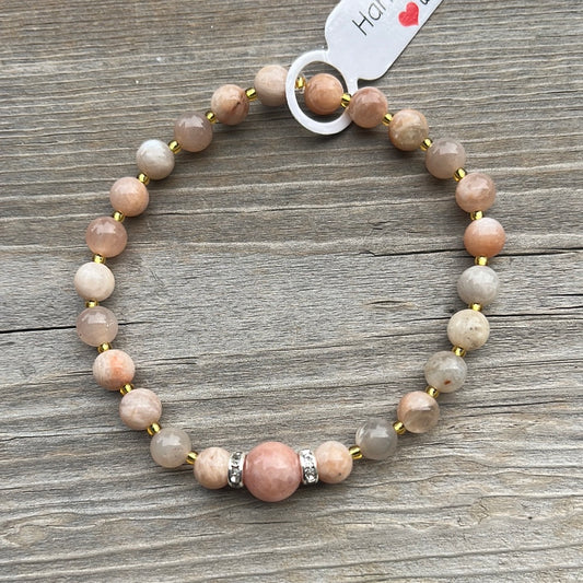 Sunstone Crystal Bracelet - 7”