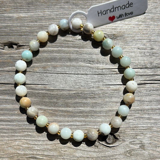 Amazonite crystal bracelet - 7.5”