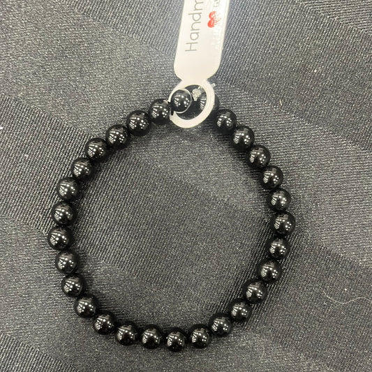 Black agate crystal bracelet - 7”