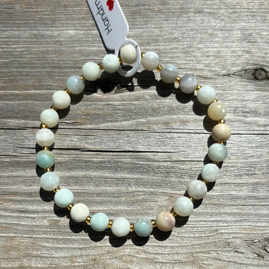 Amazonite crystal bracelet - 7”