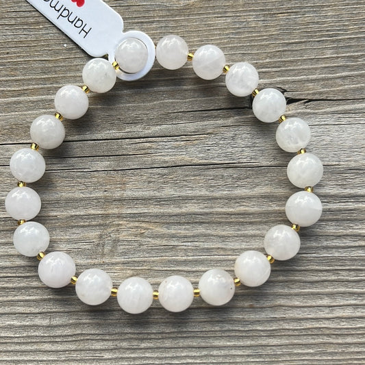 Rose Quartz Crystal Bracelet- 7”.
