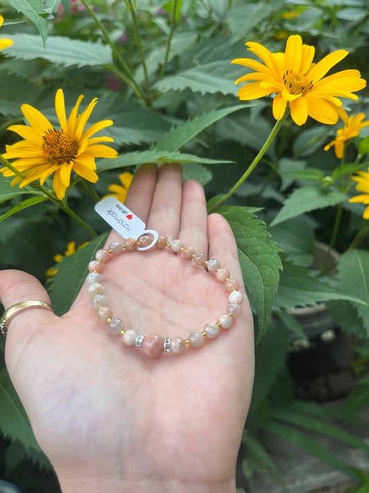 Sunstone Crystal Bracelet - 7”