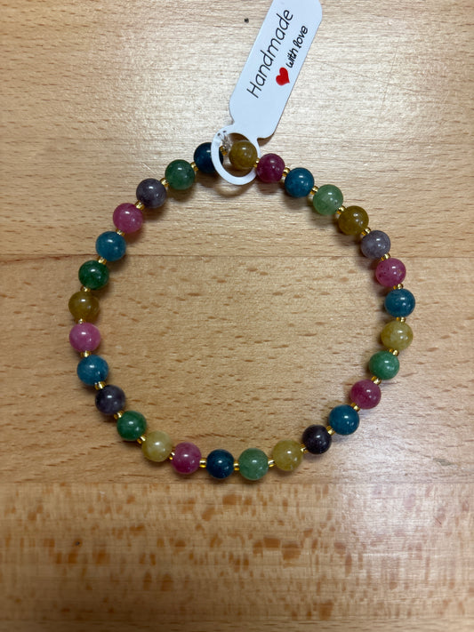 Tourmaline crystal bracelet - 7.5”