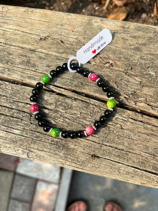 Shell and Agate Crystal Bracelet - 7”